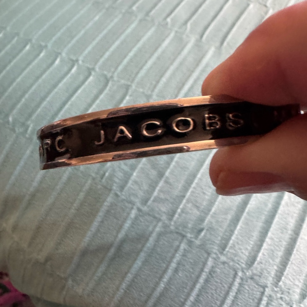 Marc Jacobs Black and Silver Bangle Bracelet